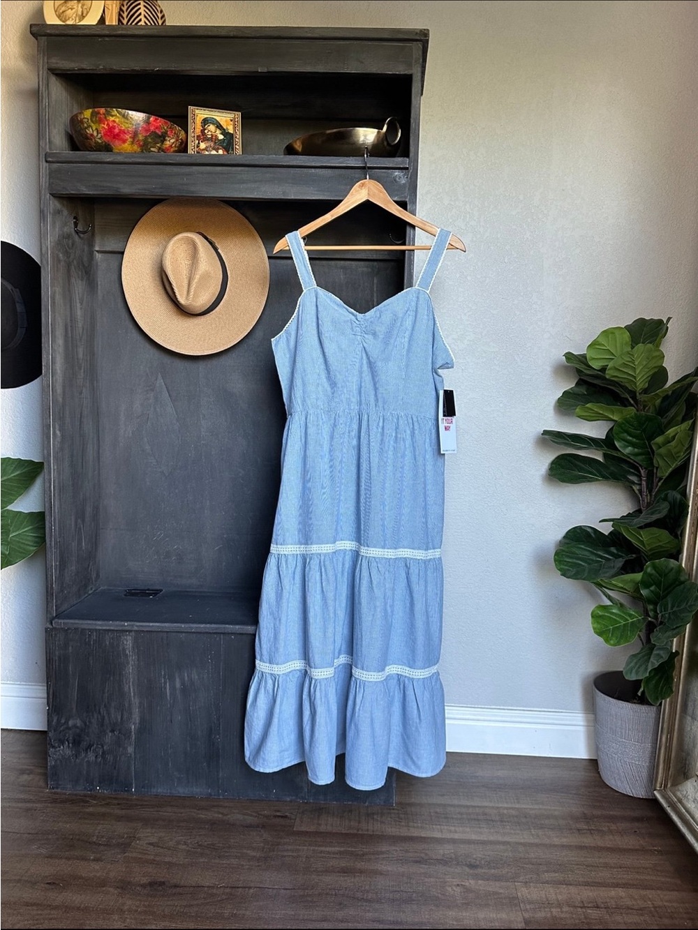 Womens Plus Size Maxi Dress - Sleeveless Tiered Fit & Flare XXL 20 2X